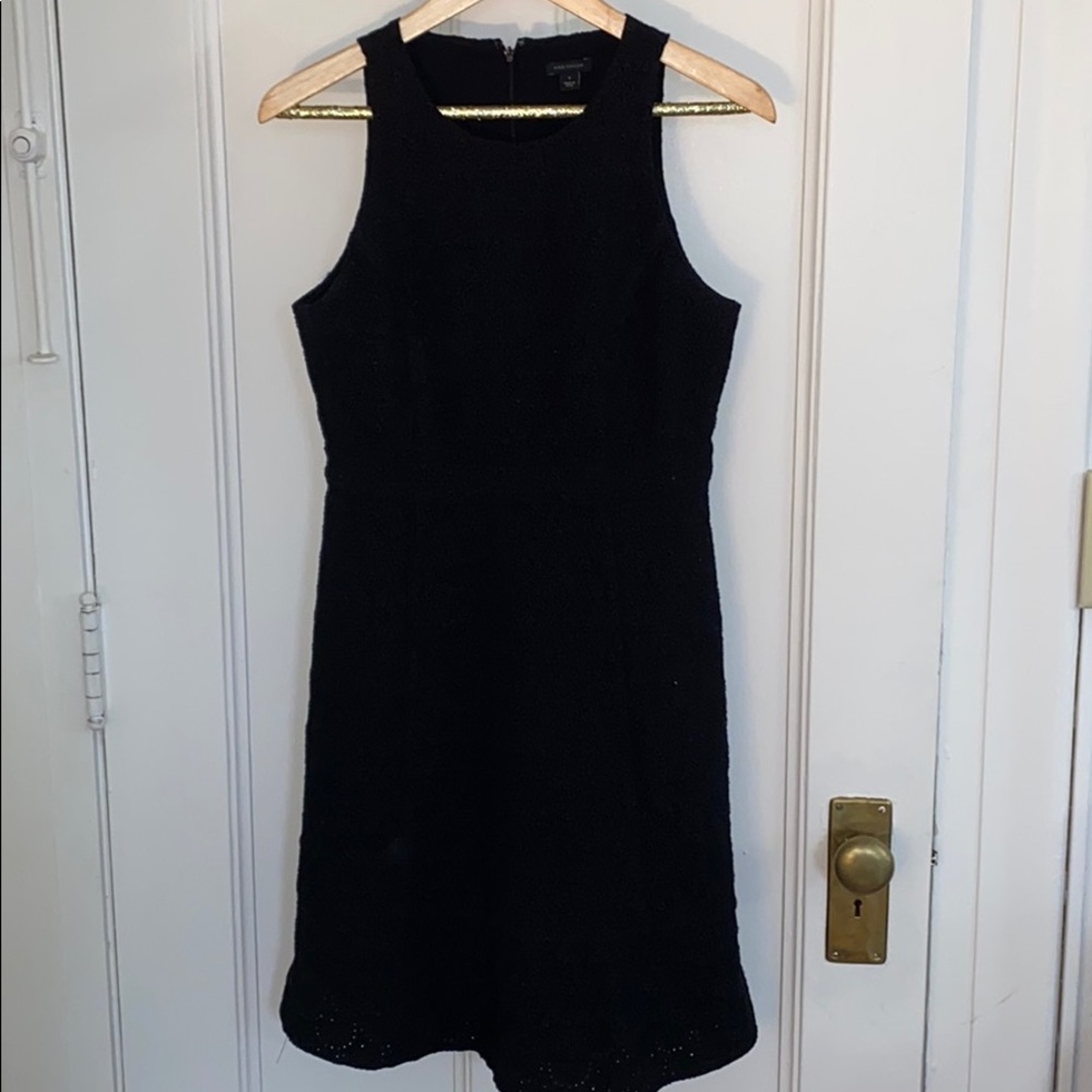 Ann Taylor Black Eyelit Dress